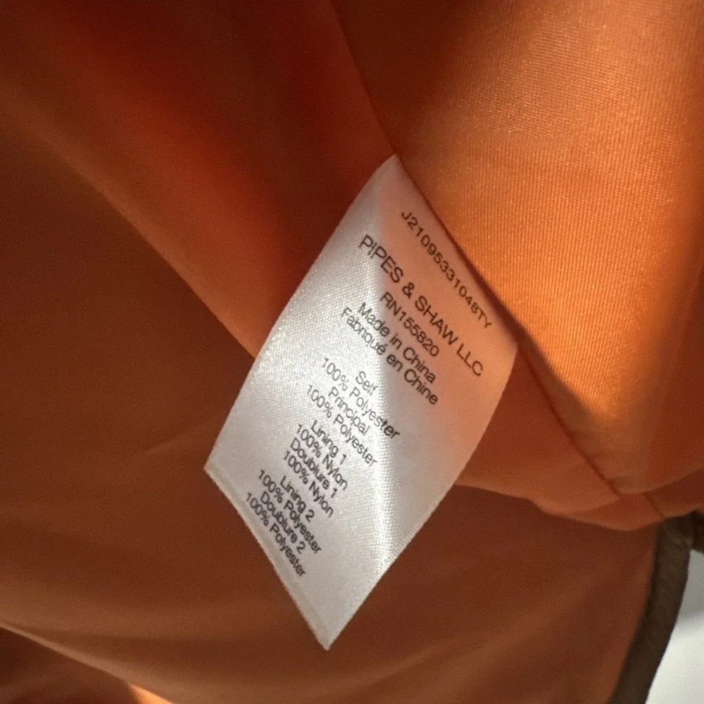 VERONICA BEARD Jeans Mid Thigh Tan Sullie Sherpa Teddy Coat Jacket Sz Medium - Picture 9 of 9